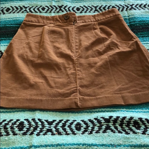 Lands’ End Canvas Brown Corduroy Mini Skirt - Picture 2 of 5